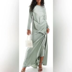 ASOS Elegant Sage Green Maxi Dress